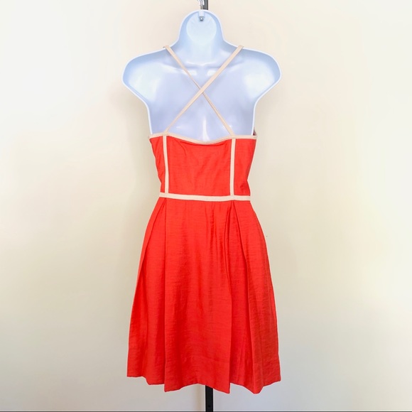Jessica Simpson Fit & Flare Orange Dress 👗 - Picture 3 of 5